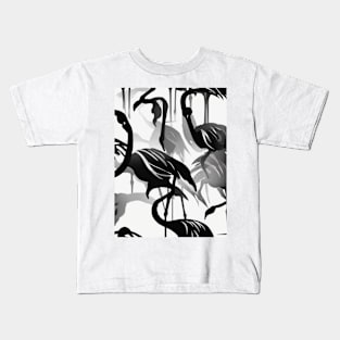 Flamingo Shadow Silhouette Anime Style Collection No. 140 Kids T-Shirt